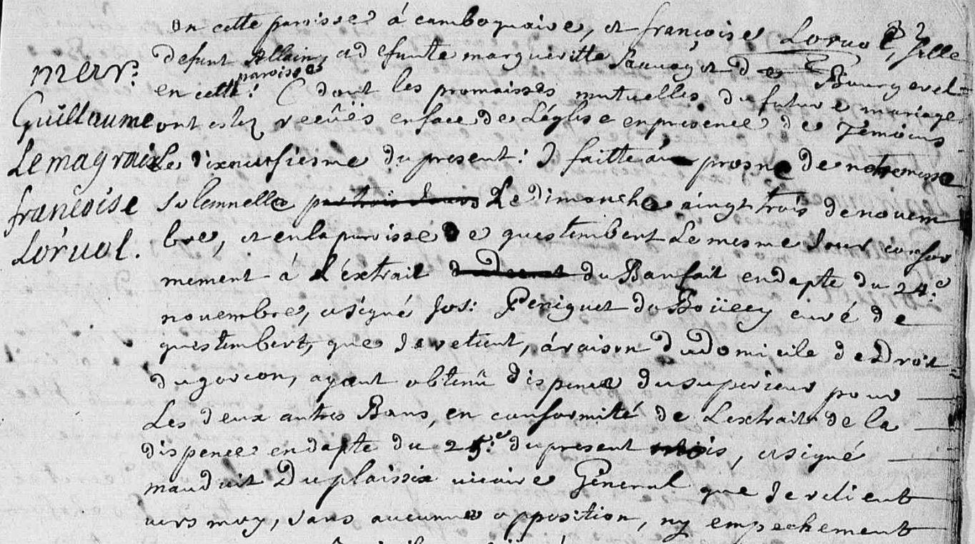 Mariage Guillaume Le Magrais - Francoise Lorvol 1.jpg